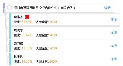 深圳市朝暾互聯(lián)網投資合伙企業(yè) 有限合伙